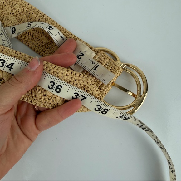 Sezane Selena Belt Natural Raffia No-Hole - Picture 14 of 15